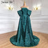 Serene Hill Green Mermaid Luxury Evening Dresses Gowns 2025 Satin Elegant Sexy For Women Party HM67227 - SERENE HILL