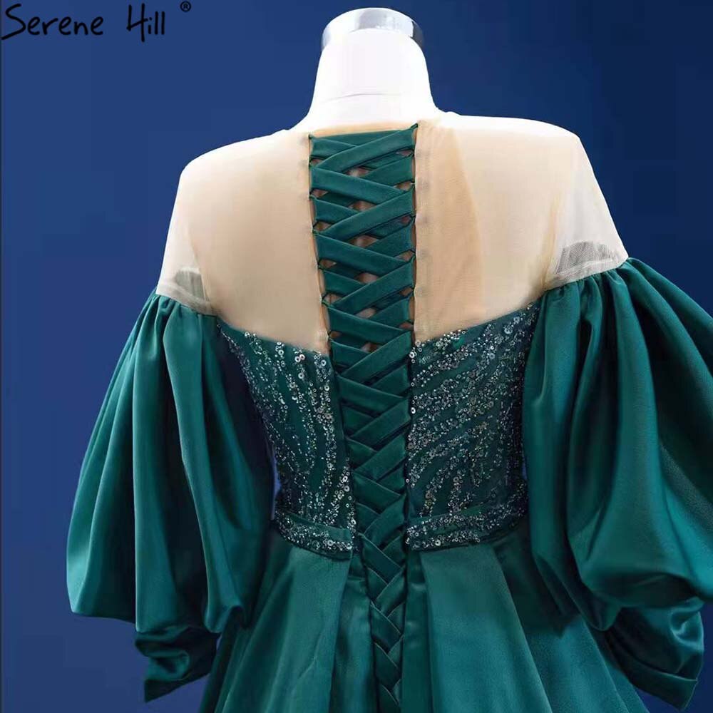 Serene Hill Green Overskirt Mermaid Evening Dresses Gowns 2025 Elegant Luxury Beaded For Women Party HM67428 - SERENE HILL