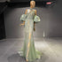 Serene Hill Green Puff Sleeve Evening Dresses Gowns 2025 Beaded Mermaid Luxury Elegant For Women Party LA71537 - SERENE HILL