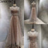 Serene Hill Grey Beaded Sparkle A-Line Evening Dresses Gowns 2025 Half Sleeves Luxury For Women Party LA71378 - SERENE HILL