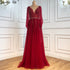 Serene Hill Grey Luxury A-Line Sexy Evening Dresses Gowns Diamond Beaded Elegant 2025 For Women Party LA70788 - SERENE HILL