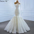 Serene Hill Ivory Mermaid Vintage Wedding Dresses 2025 One Shoulder Beading Lace Sexy High-end Bridal Gown HM67187 - SERENE HILL
