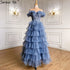 Serene Hill Lilac A-Line Evening Dresses Gowns 2025 Beaded Tiered Sexy For Women Wedding Party LA71414 - SERENE HILL