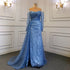 Serene Hill Lilac Mermaid Overskirt Evening Dresses Gowns 2025 Beaded Elegant Sexy For Women Party LA71630 - SERENE HILL