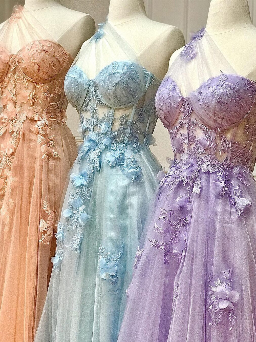Serene Hill Lilac One Shoulder Split Long 2025 Flower Graduation School Party Gown Celebrity Prom Dresses LA71881 blue / 4