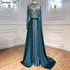 Luxury Muslim Black With Overskirt Mermaid Long SleeveEvening Dresses For Woman LA71011 - SERENE HILL