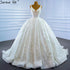 Serene Hill Luxury White Beading Wedding Dresses Gowns 2025 Sparkle Sleeveless Ball Gown Bridal Dress HM67254 Custom Made - SERENE HILL
