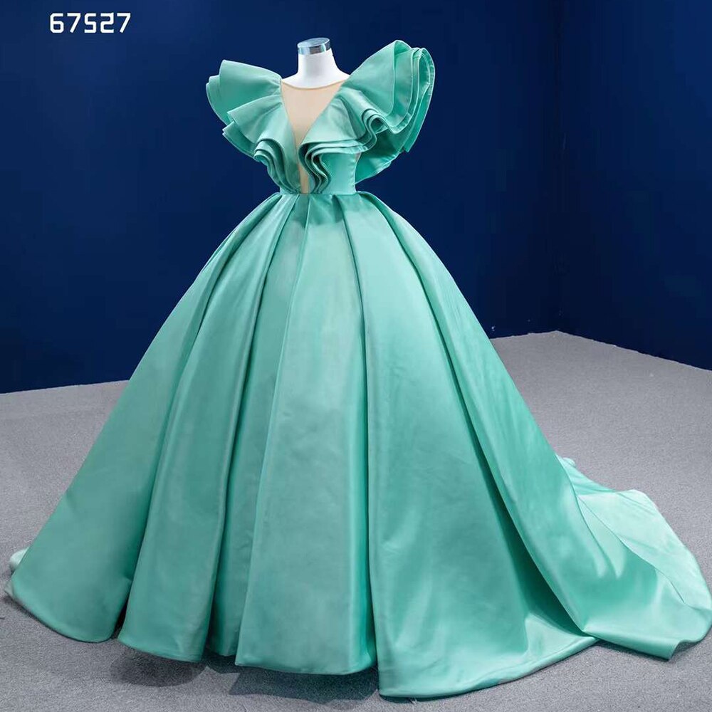Serene Hill Mint Lace Up Bride Gowns Evening Dresses Gowns For Women Party 2025 High End Custom Made HM67527 - SERENE HILL
