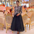 Serene Hill Muslim Black Evening Dresses Gowns 2025 A-Line Beaded Ankle-Length For Women Party LA71290 - SERENE HILL
