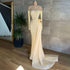 Serene Hill Muslim Ivory With Skirt Mermaid Elegant O Neck Luxury Beaded Evening Dresses Gowns 2025 For Women Party LA71767 - SERENE HILL