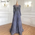 Serene Hill Muslim Luxury Pink Evening Dresses Gowns 2025 A-Line Beaded Lace For Women Party Dress LA71312 - SERENE HILL