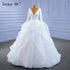 Serene Hill Muslim White Simple Wedding Dresses 2025 Ruched Lace Up High-end Bride Gowns HM67310 Custom Made - SERENE HILL