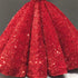 Serene Hill Muslim Wine Red Sequined Wedding Dresses 2025 Long Sleeves Luxury Sparkle Bridal Gowns HA2522 Custom Made - SERENE HILL