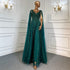 Luxury Nude Dubai Evening Dress with Cape Sleeves LA71567 - SERENE HILL