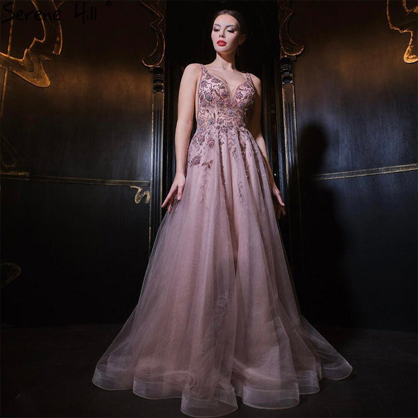 هيل هيل هيل PINK A-LINE SEXIS SEELID VIRESSES 2025 SPAGETTI STRAP BEDEDED for Women Party LA71268