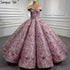 Serene Hill Pink Luxury Wedding Dresses Gowns 2025 Embroidery Lace Up Bridal Dresses HM66590 Custom Made - SERENE HILL