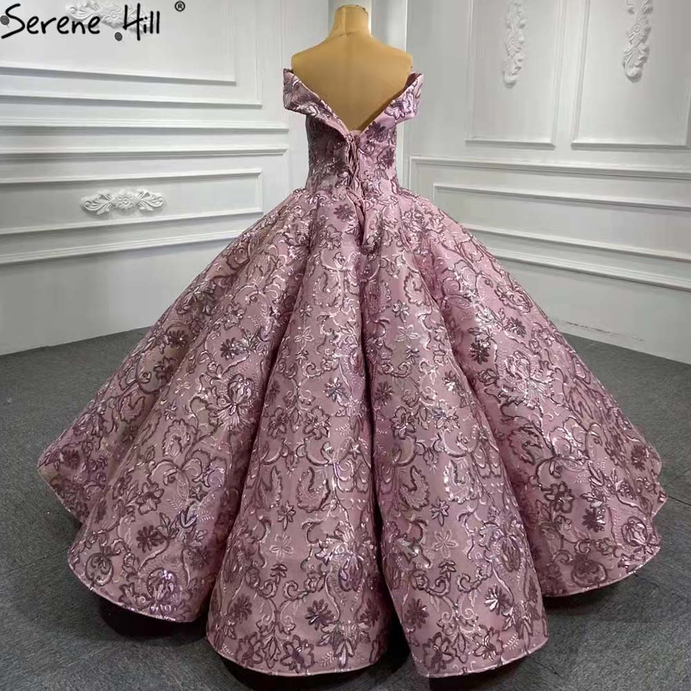 Serene Hill Pink Luxury Wedding Dresses Gowns 2025 Embroidery Lace Up SERENE HILL Serene Hill Pink Luxury Wedding Dresses Gowns 2025 Embroidery Lace Up SERENE HILL