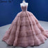 Serene Hill Pink Ruffles Sexy Wedding Dresses 2025 Sleeveless Simple High-end Bridal Dress HM67372 Custom Made - SERENE HILL