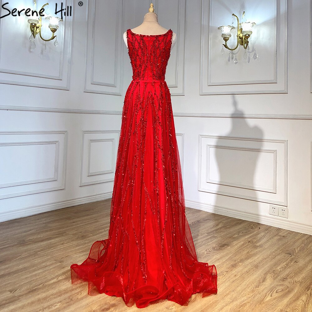 Luxury Beaded emermad green Mermaid Evening Dress With Overskirt LA70765 - SERENE HILL