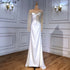 Serene Hill Royal Blue Satin Evening Dresses Gowns 2025 Beaded Elegant Mermaid For Women Wedding Party LA71471 - SERENE HILL