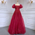 Serene Hill Sexy Gold A Line Luxury Sparkle Beaded Lace Up Evening Dresses Gowns 2025 For Women Party LA71153A - SERENE HILL