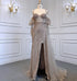 Serene Hill Sexy Gray Beaded Party High Split Spaghetti Straps Mermaid Balloon Sleeves Evening Dresses Gowns 2025 LA71571A - SERENE HILL