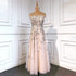 Serene Hill Sexy Spaghetti Straps Beaded Luxury Nude A Line Evening Dresses Arabic Off Shoulder Gown For Party LA71733 - SERENE HILL