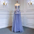 Serene Hill Sexy Sweetheart Silver A Line Luxury Crystal Evening Dresses Gowns 2025 For Women Wedding Party LA71647 - SERENE HILL