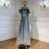 On Sale no return no refund Serene Hill Turquoise A-Line Luxury Evening Dresses Gowns 2025 Feather Beaded Sweetheart For Women Party LA71497 - SERENE HILL