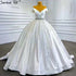 Serene Hill White Beaded Crystal Wedding Dresses 2025 Satin Luxury Sweetheart Bride Gowns HM67422 Custom Made - SERENE HILL