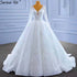 Serene Hill White Beaded Lace Wedding Dresses 2025 V-neck Lace Up Sexy Bride Gowns HM67364 Custom Made - SERENE HILL