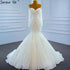 Serene Hill White Luxury Mermaid Wedding Dresses 2025 Elegant Beading Pearls Sexy Bridal Gowns HM67242 - SERENE HILL