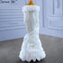 Serene Hill White Luxury Ruffles Wedding Dresses Gowns 2025 Mermaid Beaded Pearls Elegant Bridal Dress HM67418 - SERENE HILL