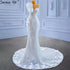 Serene Hill White Mermaid Elegant Wedding Dresses Gowns 2025 Flowers Beaded Luxury Bridal Dress HM67424 - SERENE HILL