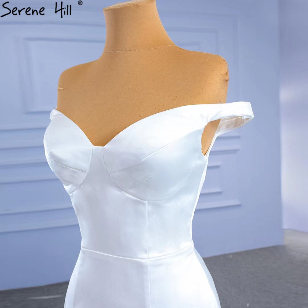 Serene Hill White Mermaid Simple Wedding Dresses 2025 Elegant Sexy Sweetheart Bride Gowns HM67299 Custom Made - SERENE HILL