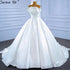 Serene Hill White Satin Sexy Wedding Dresses 2025 High-end Beaded Pearls Bridal Dress HM67267 Cusotm Made - SERENE HILL