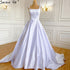 Serene Hill White Satin Sexy Wedding Dresses 2025 Sleeveless Simple Lace Up Bridal Gowns HA2503A Custom Made - SERENE HILL