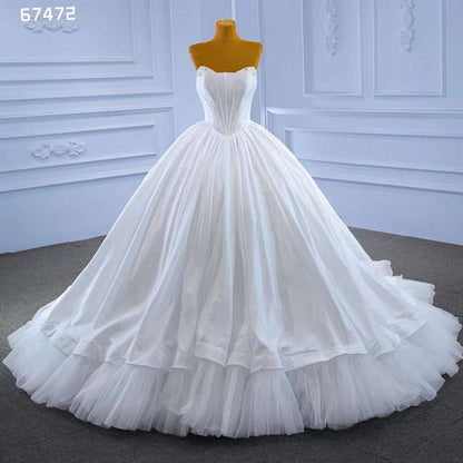 Serene Hill White Sexy Lace Up Luxury Beaded Pearls Bride Gowns Wedding Dress 2025 High End Custom Made HM67472 - SERENE HILL