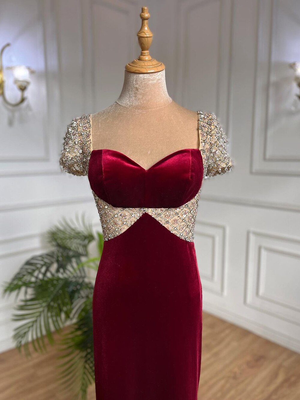 Serene Hill Wine Red Beaded Arabic Evening Dresses Gowns Mermaid Luxury Elegant For Women Party LA71876 SERENE HILL Serene Hill Wine Red Beaded Arabic Evening Dresses Gowns Mermaid Luxury Elegant For Women Party LA71876 SERENE HILL