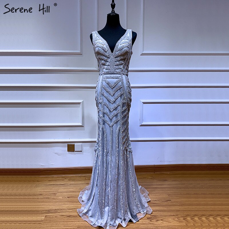 On Sale No Return No Refund Sale Serene Hill Wine Red Full Diamond Evening Dresses Gowns 2025 Luxury Mermaid Sexy Elegant For Women Party LA6212 - SERENE HILL