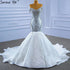 Serene Hill Wit Kralen Diamond Wedding Dresses 2025 Mermaid Elegant Luxe Bruid Toga HM67385 Custom Made - SERENE HILL