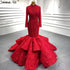 Serenr Hill Muslim Red Mermaid Vintage Wedding Dresses 2025 Elegant Lace Up Bridal Gowns HM66614M Custom Made - SERENE HILL