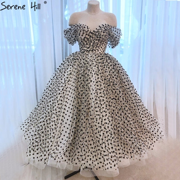 Sexy Midi  Evening Dresses 2025 Big Puffy Ball Gown Ankle Length Formal Dress Serene Hill LA70568