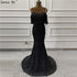 On Sale no return no refundSale Sexy Short Sleeves Mermaid Evening Dresses 2025 Embroidery Pearls Fashion Formal Dress Serene Hill LA6519 - SERENE HILL