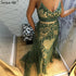 Spaghetti Strap Sexy Nude Silver Mermaid Luxury Beaded Evening Dresses Gowns For Woman 2025Formal Dress Serene Hill LA70370 - SERENE HILL