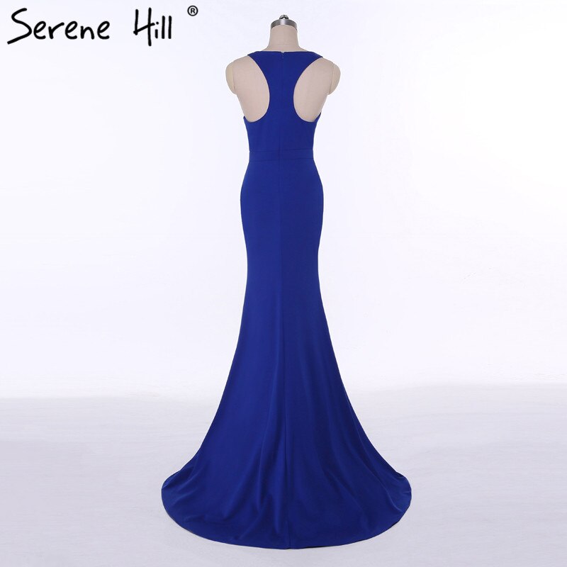 On Sale no return no refundSale Vestidos Festa Curto Blue Simple Prom Dresses Sexy Mermaid Elegant Fashion Long Evening Party 2025 Serene Hill LA6108 - SERENE HILL
