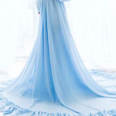 White Off Shoulder Chiffon Sexy Wedding Dresses Pregnant Photography Simple Bridal Gowns 2025 Serene Hill HA2216 Custom Made - SERENE HILL