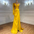 White One Shoulder Long Sleeves Evening Dress 2025 Satin Mermaid Simple Sexy Formal Dress Serene Hill LA70327 - SERENE HILL