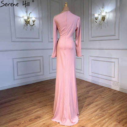 On Sale no return no refundSale White Satin Simple Long Sleeves Prom Dresses 2025 Mermaid Elegant Long Prom Party Gowns Serene Hill LA70298 - SERENE HILL