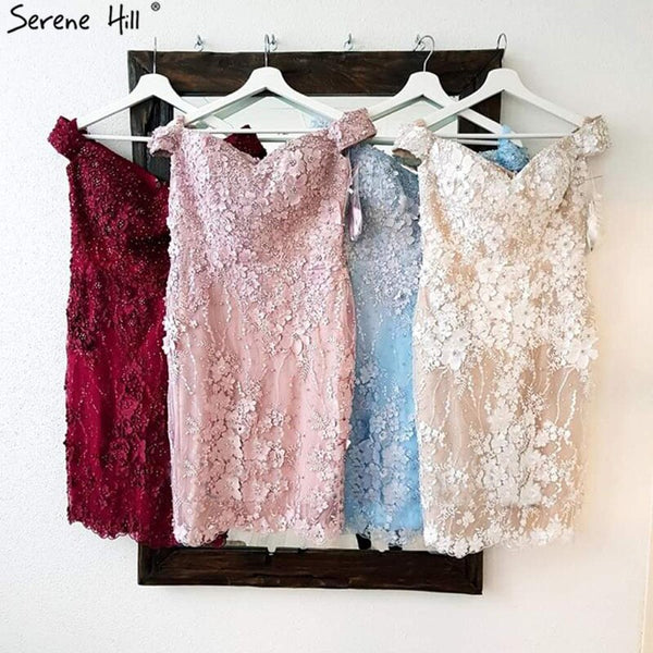 On Sale no return no refundSale Wine Red Handmade Flowers Sexy Cocktail Dresses Sleeveless Above Knee Party Gowns 2025 Serene Hill LA60979